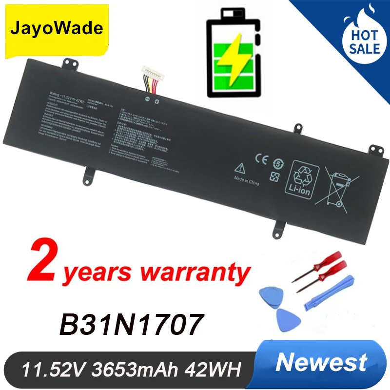 Factory New B31N1707 Laptop Battery For ASUS VivoBook S14 S410UQ S410UN S41OUN S4100V S4100VN S4200U X411UA X411UF X411UN X411UQ