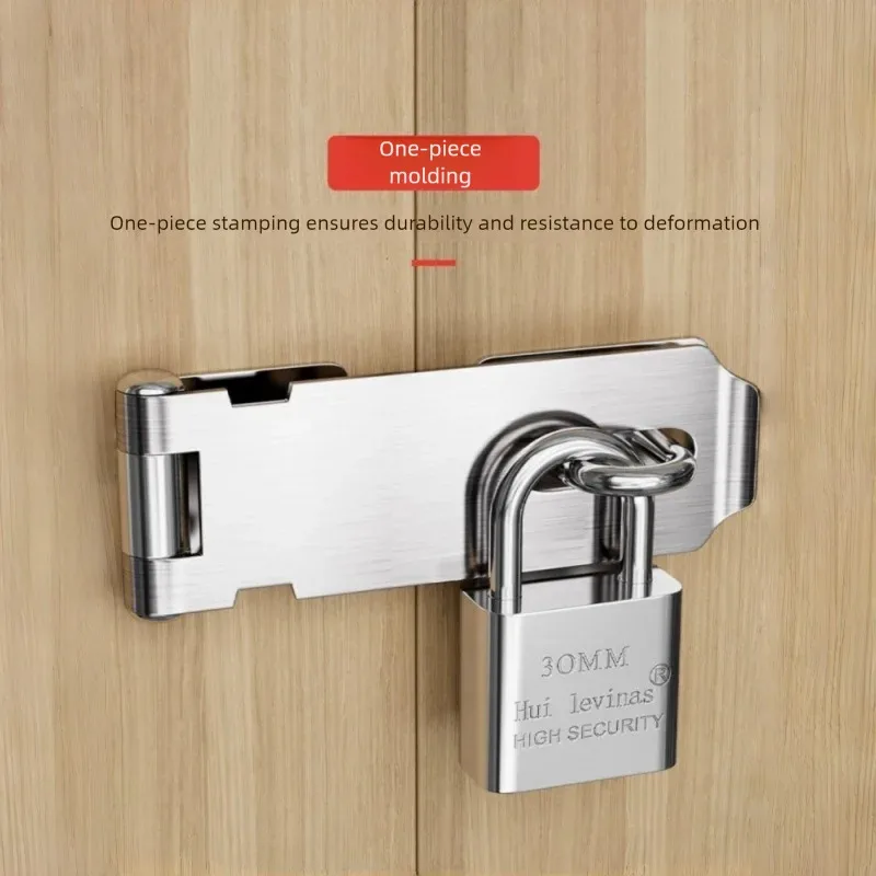1PC Stainless Steel Same Key Open All Lock Waterproof Rust-Proof Tamper-Proof Lock Door Padlock Home Small Dormitory Beam Lock