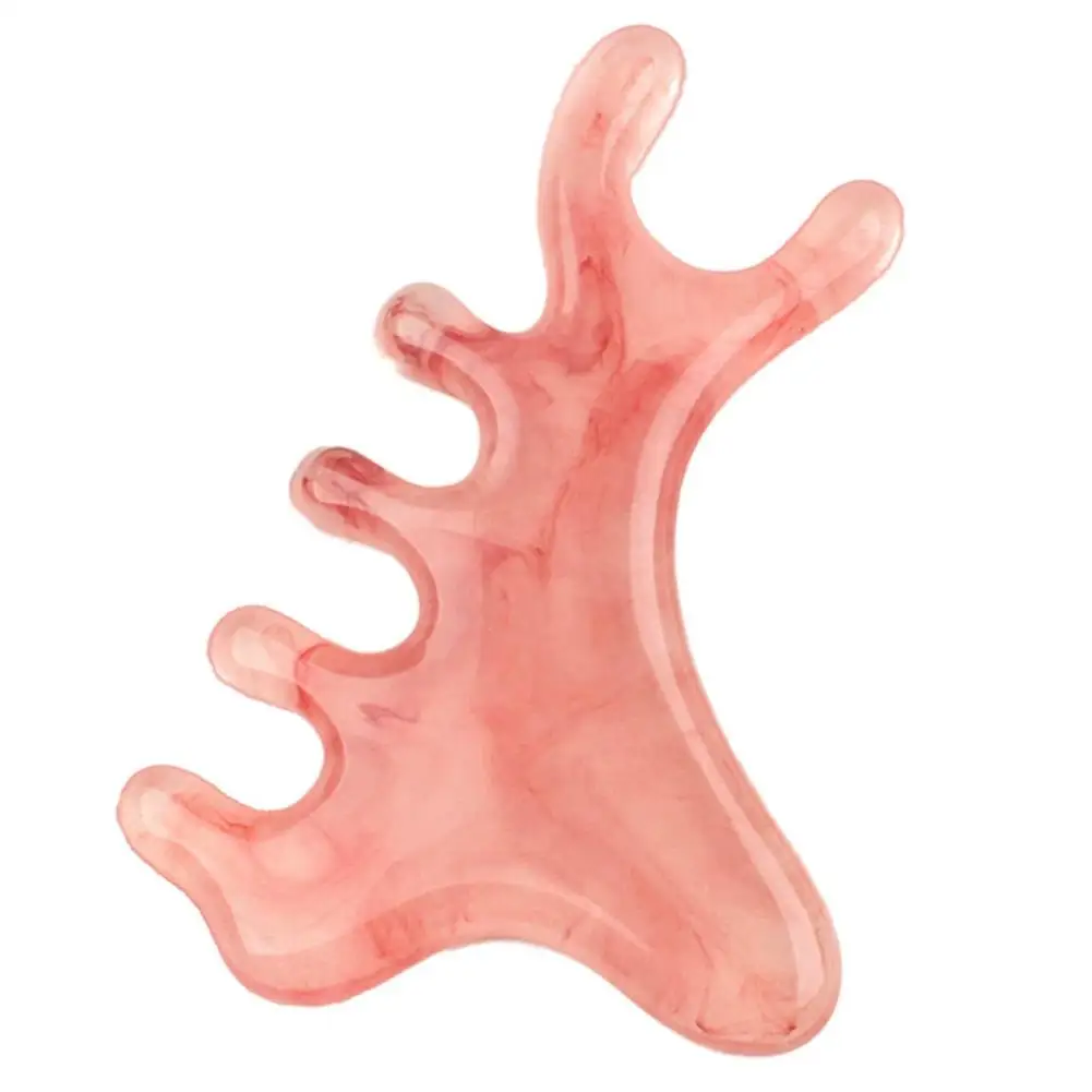 1pcs Natural Golden Sandalwood Meridian Massage Comb Anti-Static 6-Claw Head Massager Gua Sha Head Massage Tool