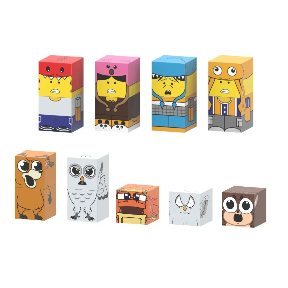 Nowe 99 Nocnych Wędrówek w Lesie Magnetyczne Klocki Konstrukcyjne Scena Polowania na Potwornego Jelenia Zabawki Edukacyjne dla Dzieci Prezent