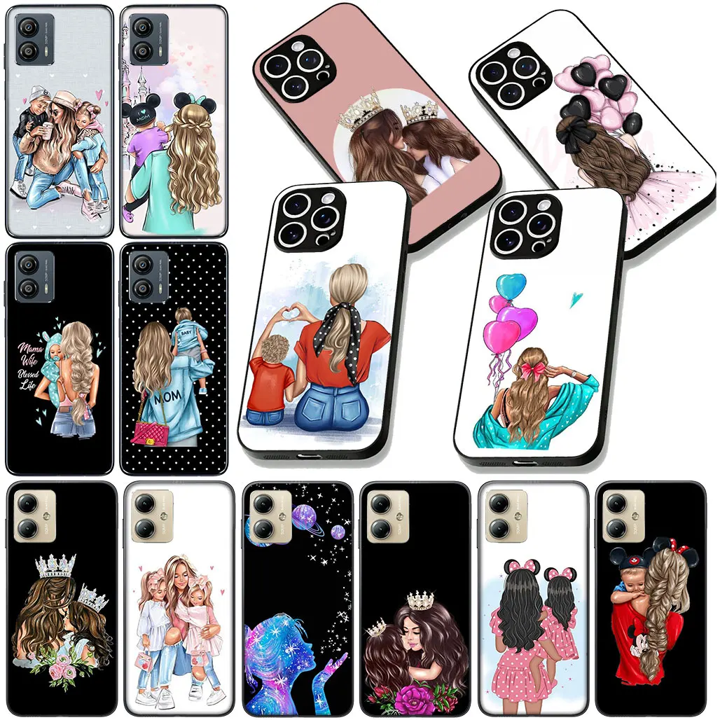 Capa de Telefone Feminina para Motorola Moto Edge – Mãe e Filha