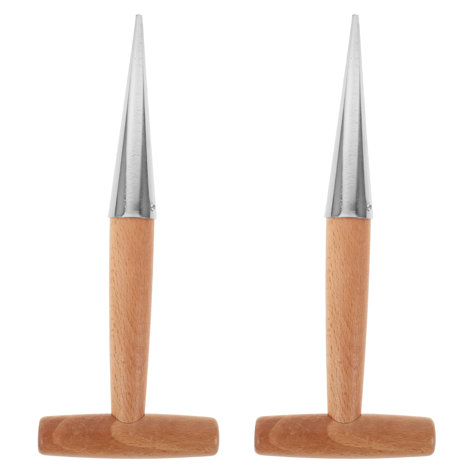 

2pcs Garden Dibber Planting Tool Wooden Handle Portable Puncher For Succulents Vegetables Hand Held Bulb Planter Durable