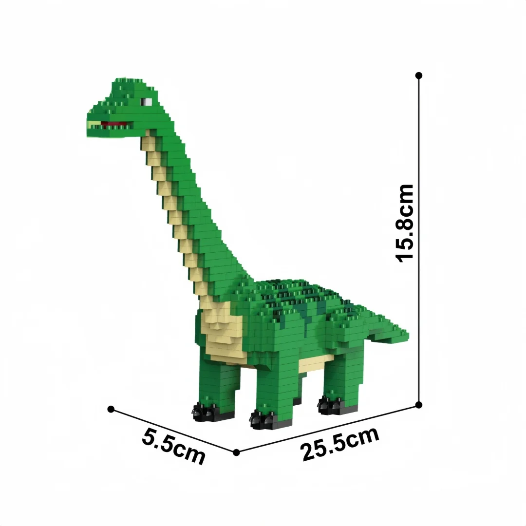 T-Rex Plesiosaurier Dinosaurier Mikro-Bausteine Spielzeug – Kreatives Lerngeschenk für Kinder, Geburtstagsparty-Geschenk, Weihnachtsbaumschmuck – Detail 8