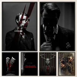 Hannibal TV series Poster Fancy Poster Wall Sticker for Living Room Bar Vintage Decorative Painting Middle