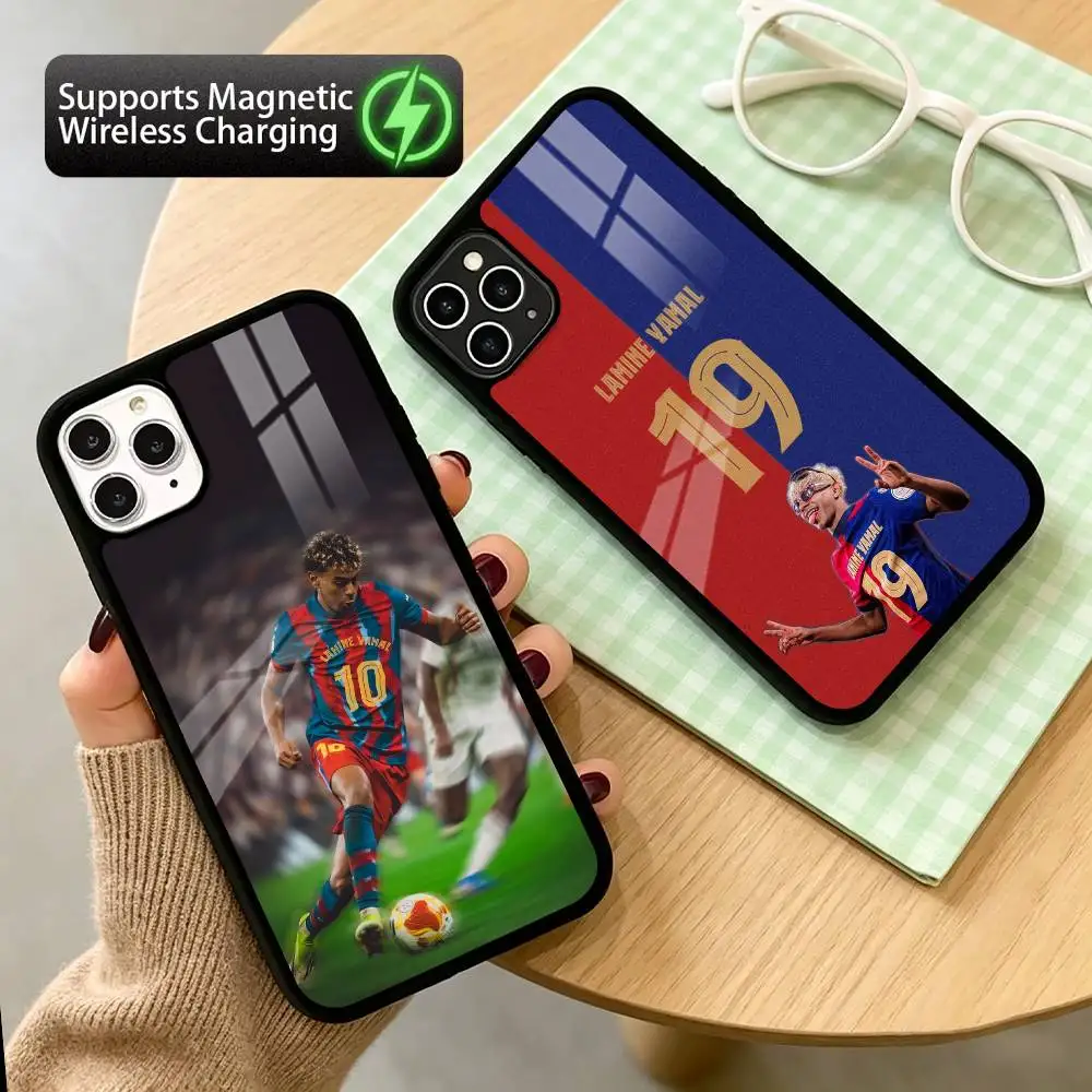 

l-Lamine y-Yamal Football Phone Case For iPhone17,16,15,14,13,12,11 Plus,Pro Supports Magnetic Wireless Charging