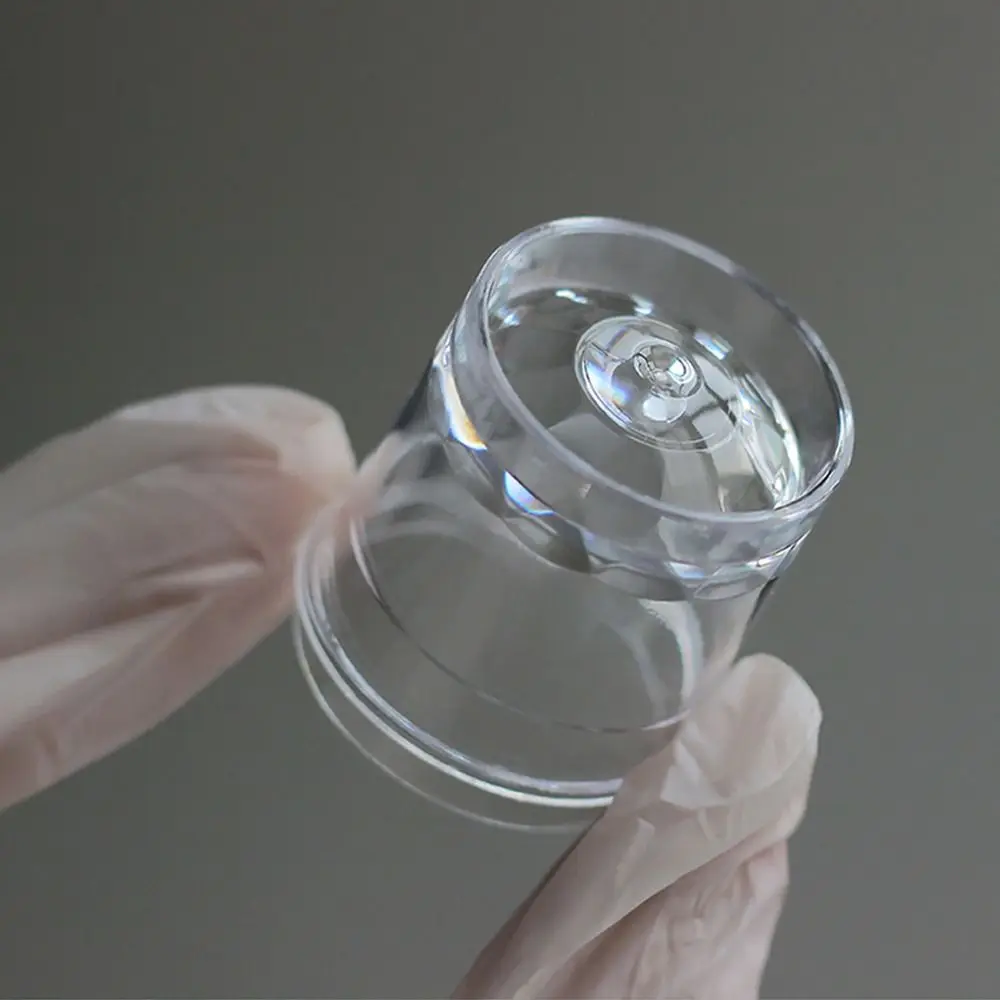 Lente de contato de plástico portátil para mulheres e meninas, bonito manualmente rotativo Cleaner Box, armazenamento titular