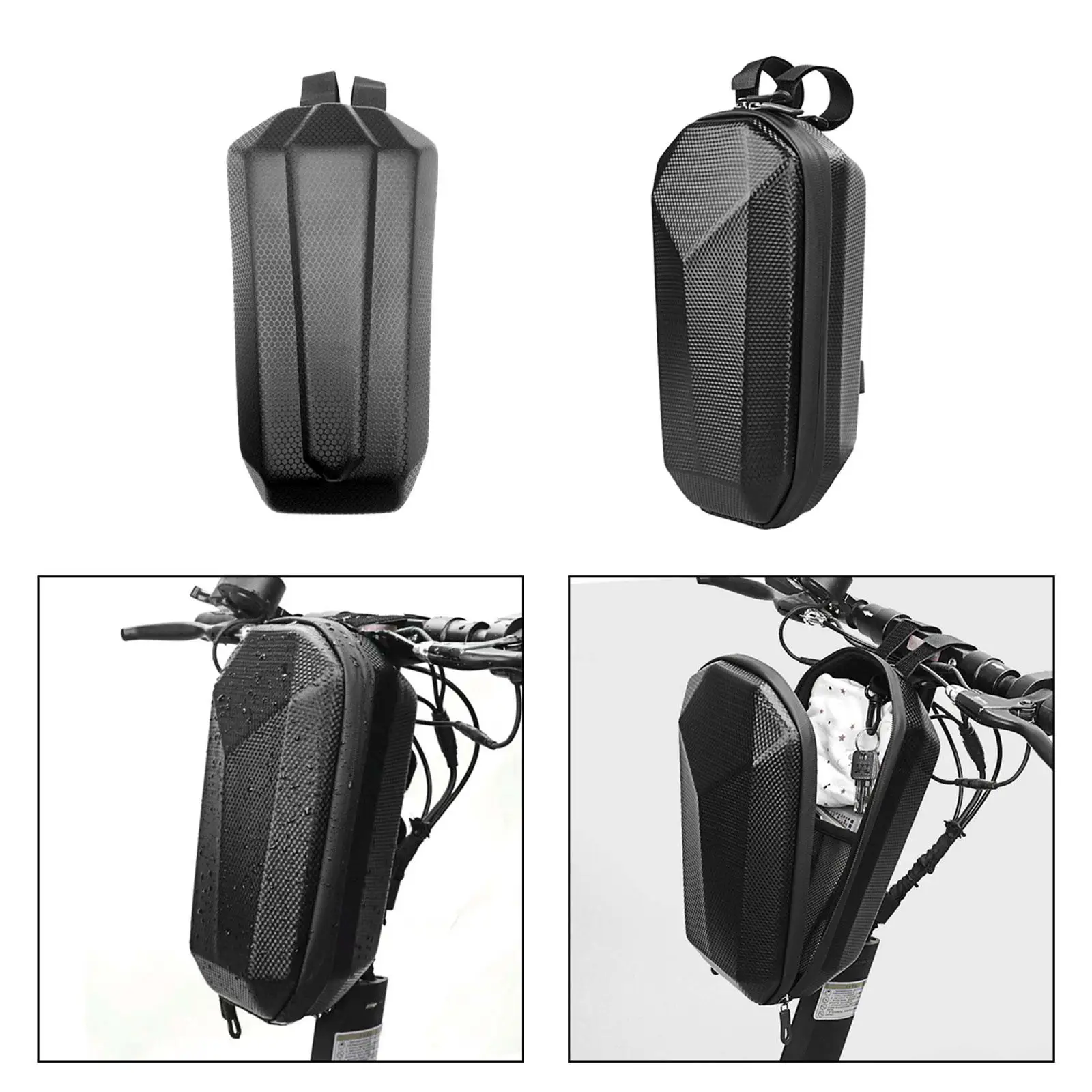 حقيبة سكوتر كهربائي بسحاب للإغلاق، حقيبة مقود أمامي محمولة مقاومة للماء