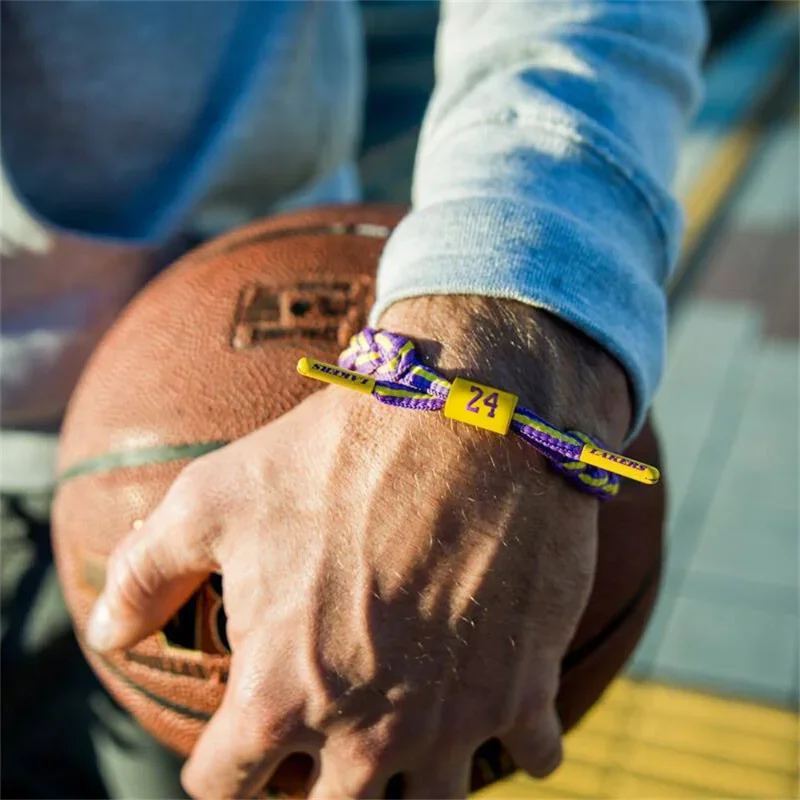 Basketball Star Hand Rope Braid Bracelet James Curry Irving Star Sports Wristband Star Braided Bracelet for Men and Women Gifts