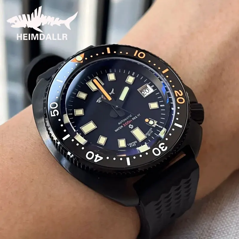 Heimdallr Men's  Diver Mechanical Watch 20Bar Waterproof Sapphire C3 Super Luminous 316L Steel NH35 Automatic Movement Watches