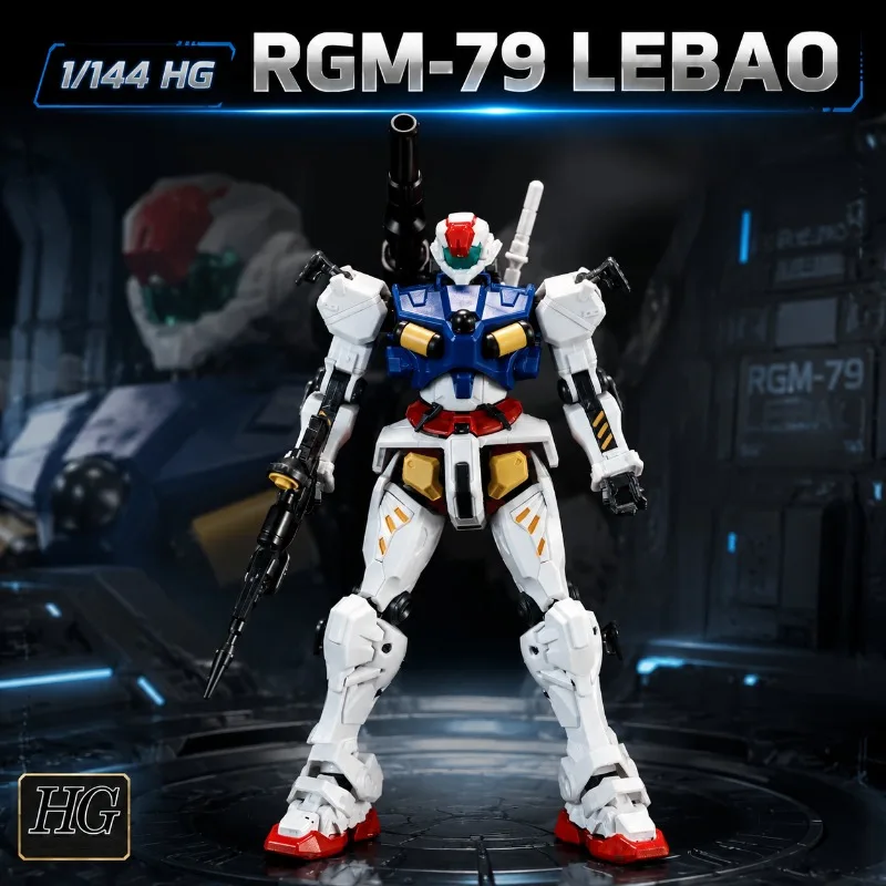 1/144 HG RGM-79 LEBAO Sayla White Light Type Montagemodellbausatz Anime Mecha Roboterfigur Sammlerstück Desktop-Dekoration