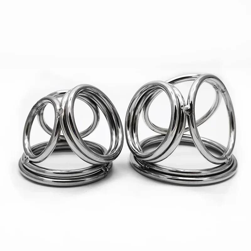 SexyToy Metal GlansRing Cockring Male Chastity Device StainlessSteel Penis Plug Dick 4 Rings Bondage Belt For Man Gay Delay loop
