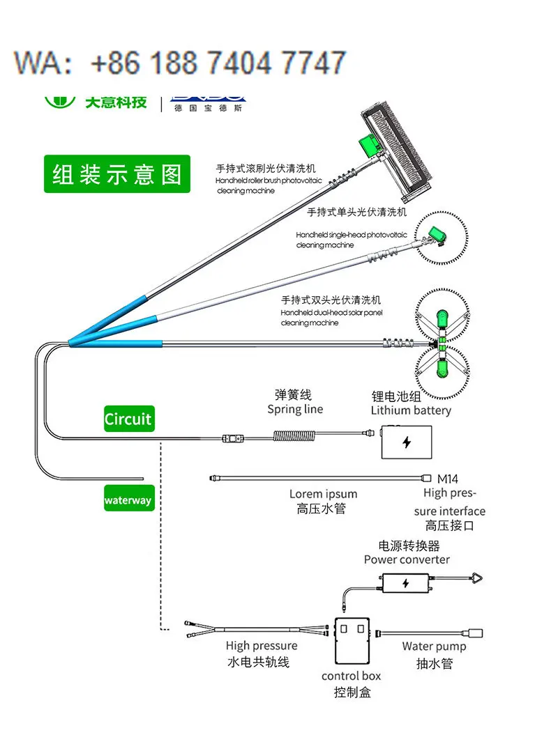 Portable Single-head Photovoltaic Cleaning Machine New Type Cleaning Machine Industrial and Commercial Cleaning Equipment view 4