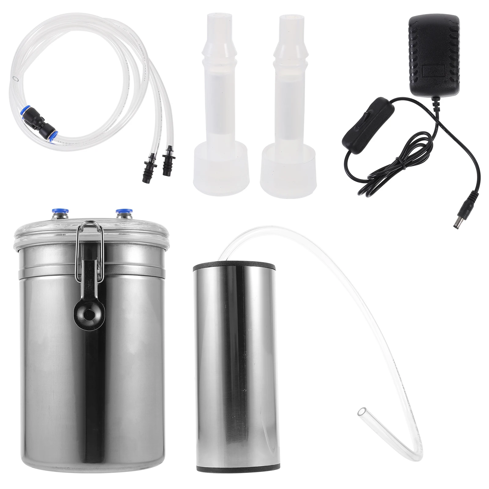 

2L Electric Milking Machine Stainless Steel Suction Vacuum Pump Household 2L Goat Milker Supplies Pet Products