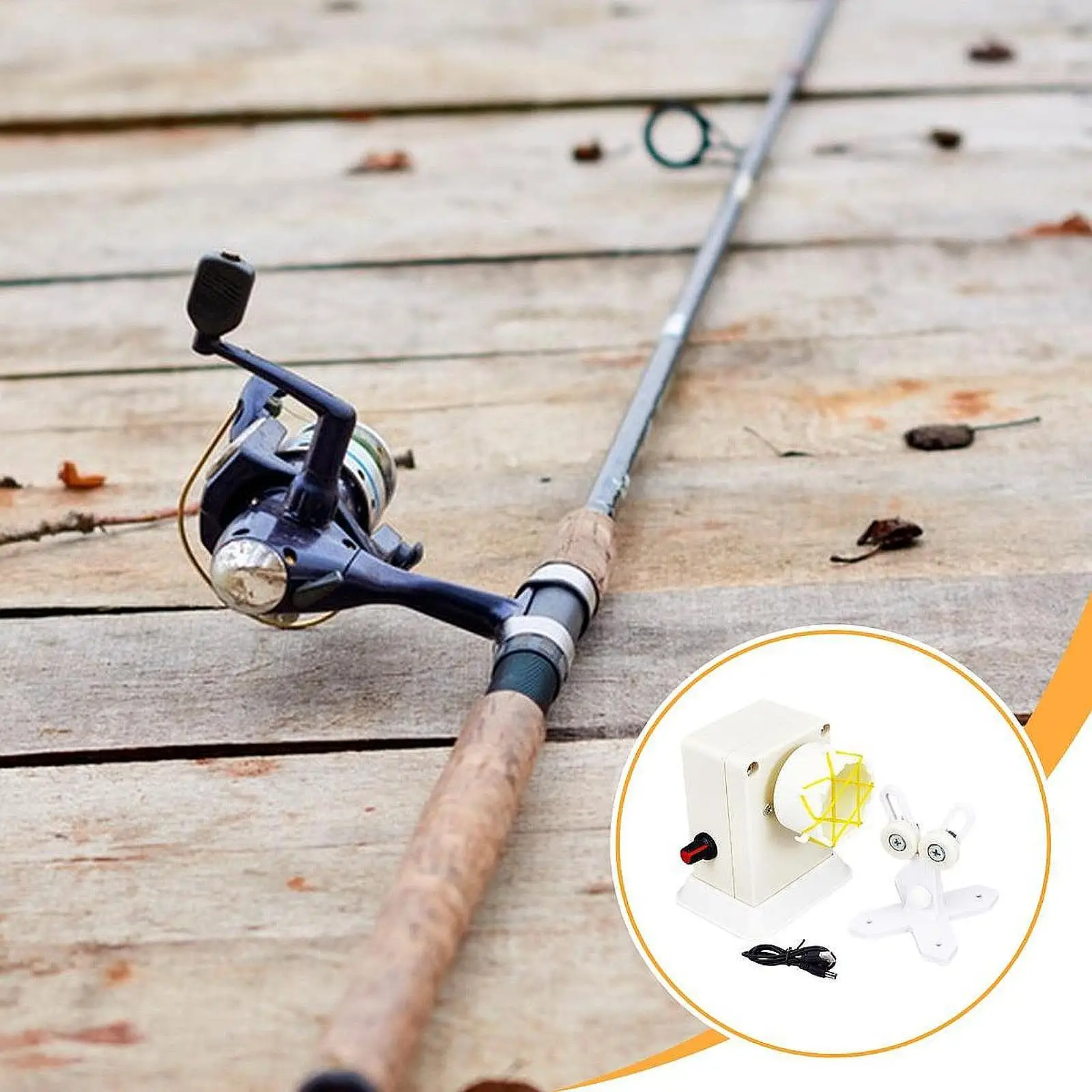 Fishing Rod Repair Kit Epoxy Resin Rotating Tool for DIY Lure Rod Building and Maintenance