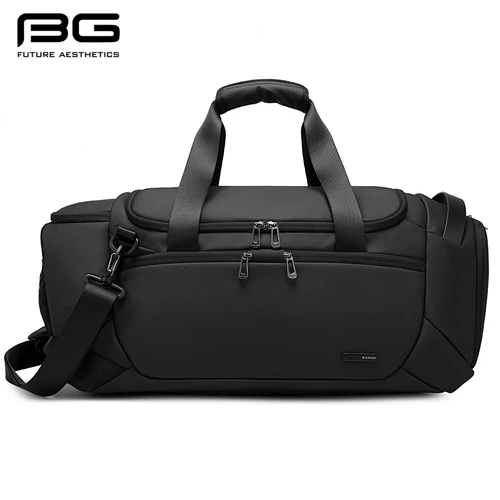 BANGE-bolsas deportivas impermeables con compartimento para zapatos, bolsa de gimnasio de 21 pulgadas para hombres con compartimento húmedo y seco, bolsas de viaje para gimnasio