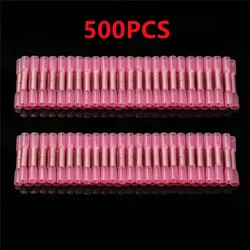 50/200/500pcs Heat Shrink Butt Cable Wire Crimp Connector 0.5-1.5mm2 Electrical Terminals Quick Connector BHT1.25 Red 22-18 AWG