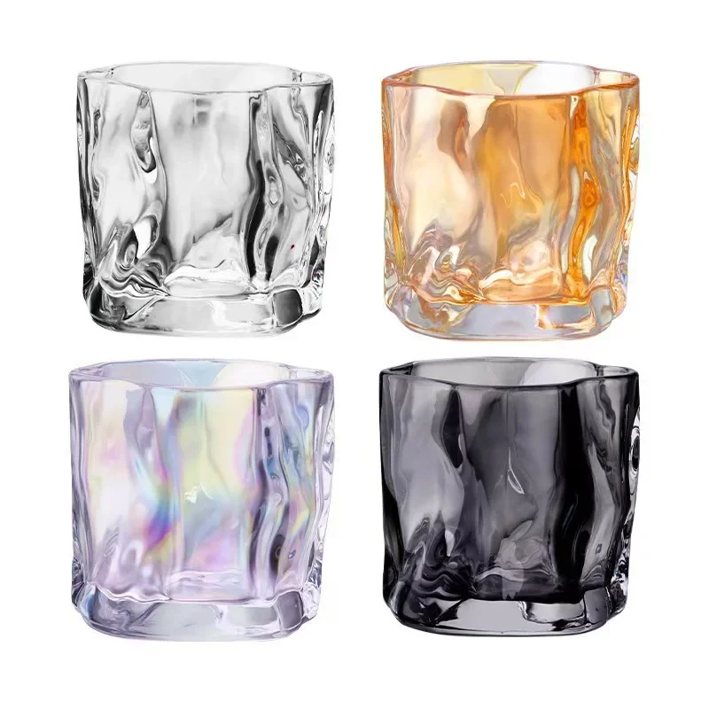 

200ML Creative Whisky Glass Cup Twist Tumbler for Scotch Bourbon Cognac Ideal Valentine's Day Gifts Juice Milk Drinkware Tools