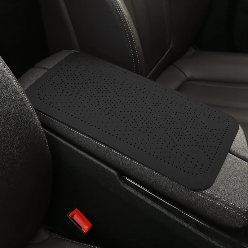 Napa Leather Car Armrest Mat Universal Interior Auto Armrests  Box Mats Dust-proof Waterproof Cushion Cover Armrest Protector