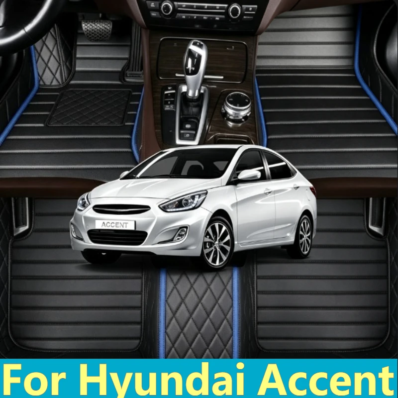 Custom Car Floor Mats For Hyundai Accent/Solaris/Verna/i25/Dodge Attitude 2006-2011 LHD RHD Auto Accessories Foot Carpets Pads