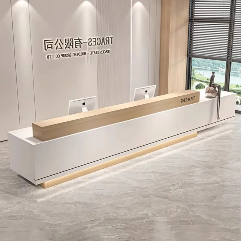 

Glamour Elegant Bar Counter Cashier Cabinet Delicacy Fashion Simple Reception Desks Unique Beauty Mostrador Office Furniture