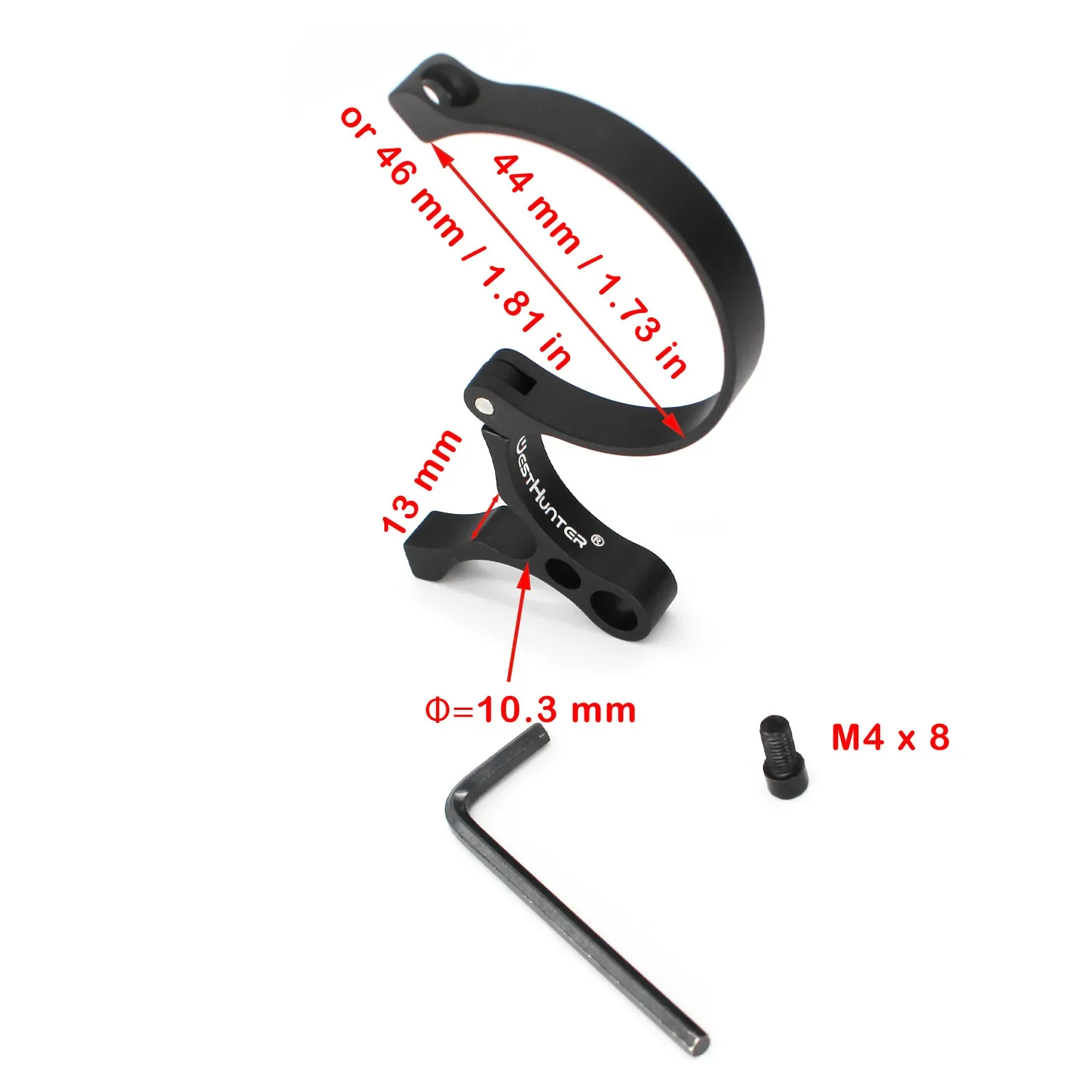 WestHunter Riflescope Switchview Throw Lever 44mm / 46mm Diameter Optical Sights Magnification Adjustment Ring view 2