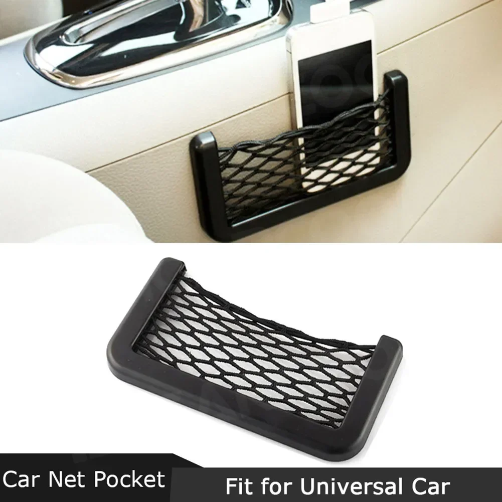 Auto Accessories Multi Function Pocket Universal Car Storage Net Automotive Pocket Organizer Bag Net Pocket Mobile Phone Holder