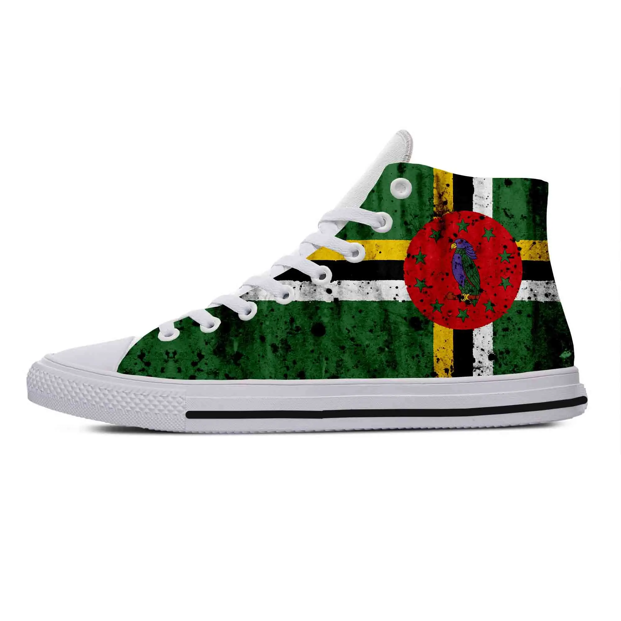 Dominica Dominican Flag Patriotic Pride Fashion Casual Cloth Shoes High Top Comfortable Breathable 3D Print Men Women Sneakers