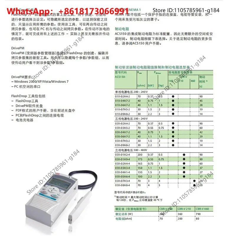 Inverter ACS150 micro part transmission 0.37-4kw water pump fan mixing controller control cabinet