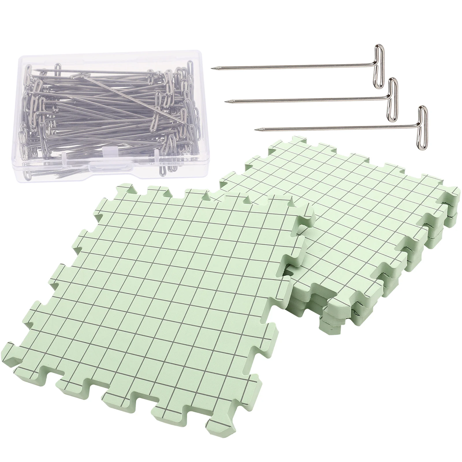 

Crochet Projects Needles Woven Board Foam Mats Hook Blocking for Boards with Grids Miss