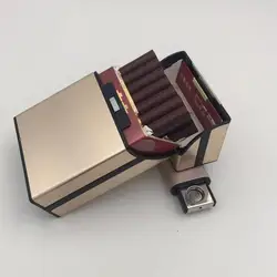 1PC Portable Cigarettes Slim Aluminum Cigarette Case Cigar Tobacco Holder Box Storage Container Gift Box Smoking Accessories