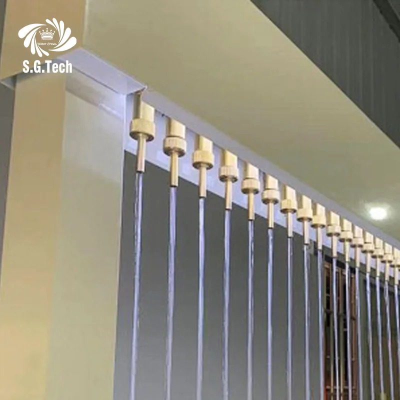 Custom.Custom تصميم الستار الزخرفية في الهواء الطلق مركز تسوق حديقة نافورة ستارة المطر سلسلة الستار خط مستقيم