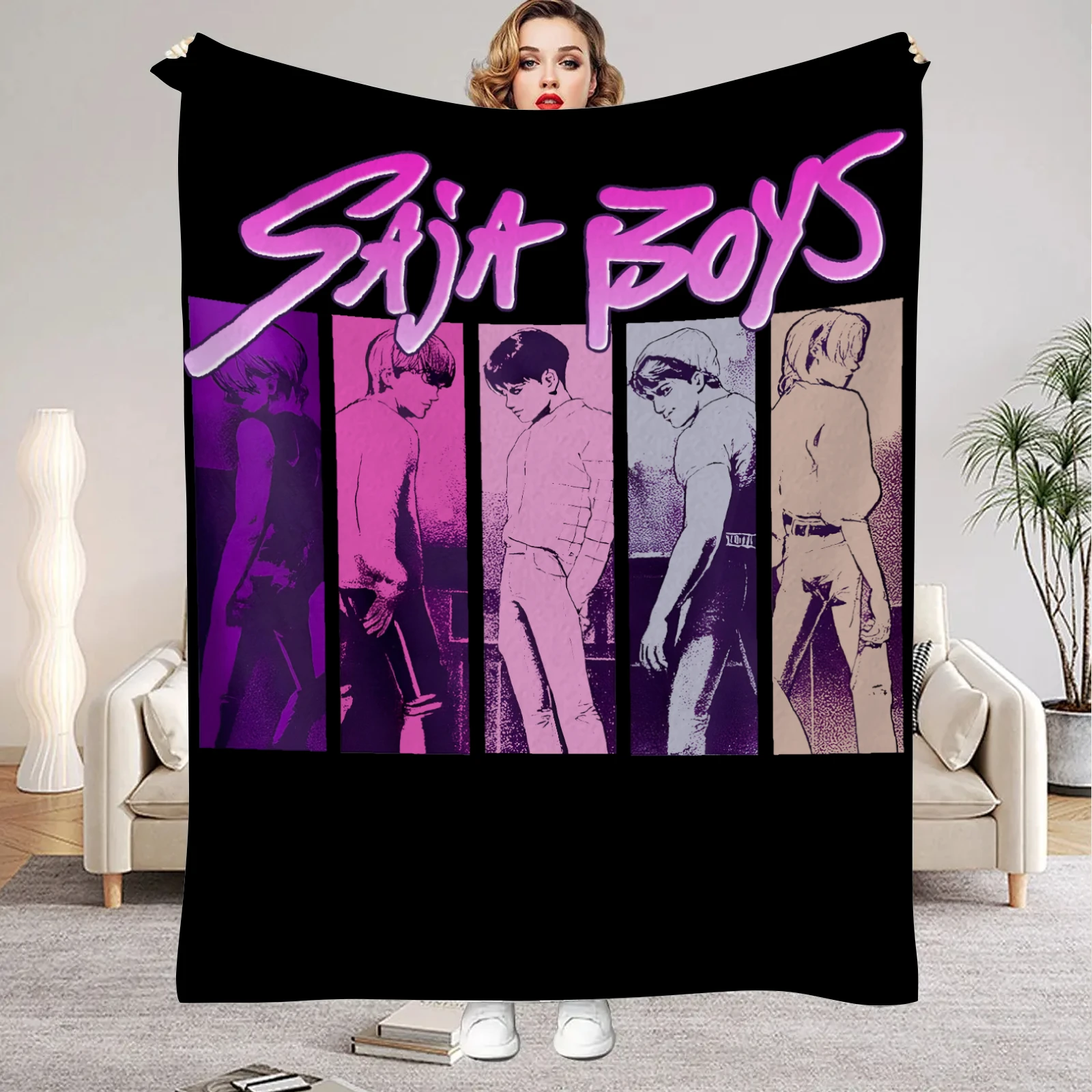 Kpop شيطان الصيادين ساجا بنين البطانيات جودة لينة الدافئة رمي بطانية الشتاء الاطفال الأريكة السرير رقيق المفرش