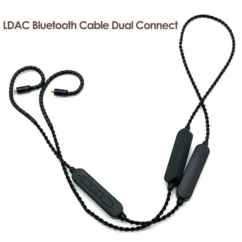 LDAC Wireless Bluetooth Cable for IEM DJ MMCX 2Pin SE846 IE300 N5005 IE80 Headphone Cable Adapter aptX Adaptive/HD/LL cVc8.0 Mic