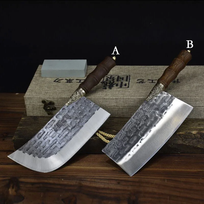 

4Cr13MoV steel household slicing knife, kitchen knife, forged sharp wire cutting blade, chef's knife, rosewood handle