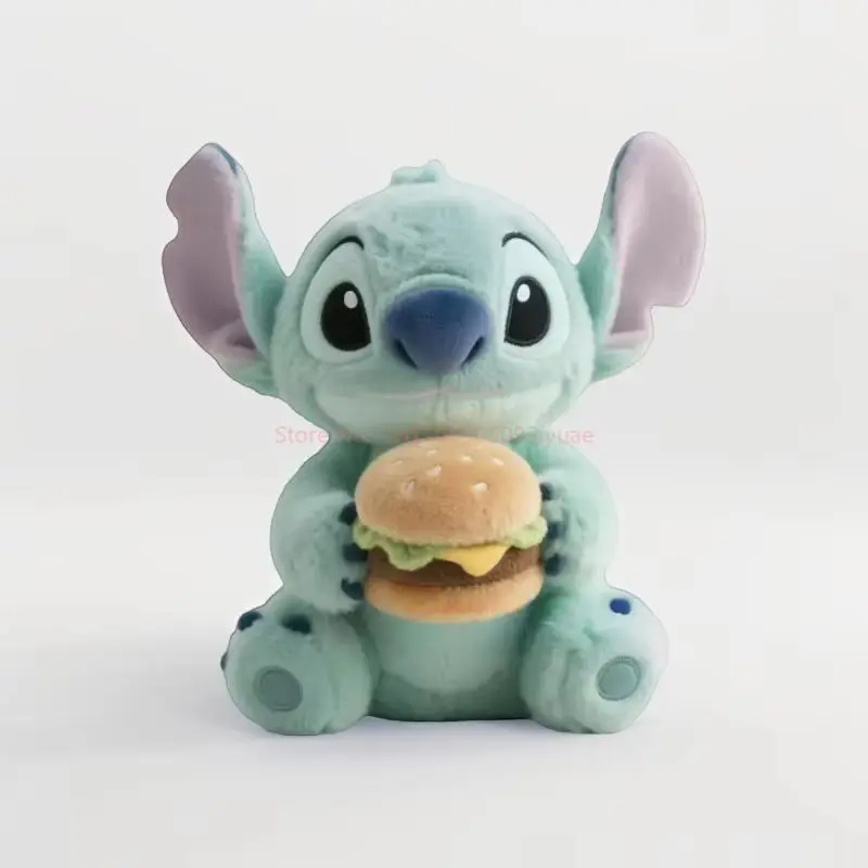 Disney Stitch Hamburger Design Gefülltes Plüschtier Niedliche Cartoon-Anime-Schlafkissenpuppe für Mädchen Ideales Geburtstagsgeschenk