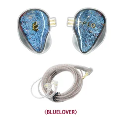 FLOAUDIO BY AUDIOSENSE 블루오버 하이파이 스테레오 IEM, 분리형 0.78 케이블, 3D 프린팅 송진 쉘, 인이어 이어폰, 6BA