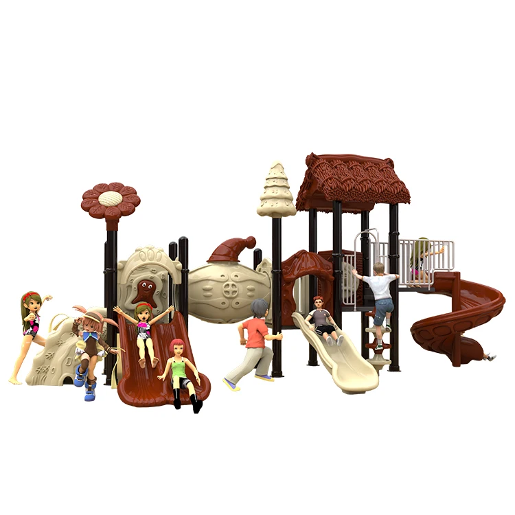 Hot Sale Children's Theme Equipment Games Plastic Slide Swing Sets Playground Outdoor Kids