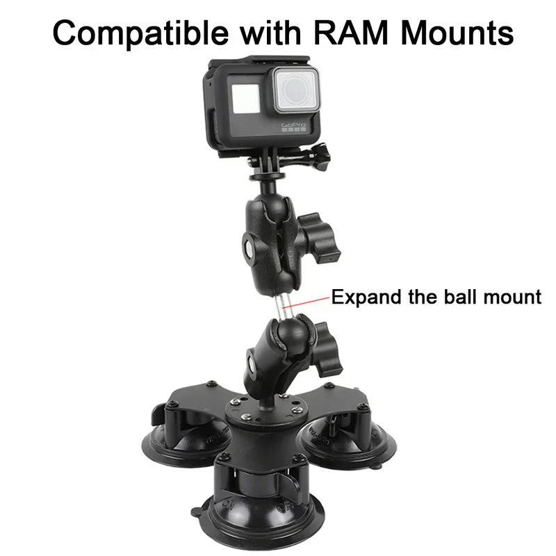 25mm to 15mm/17mm/25mm Composite Ball Adapter For Industry Standard Dual Ball Socket Mounting arms Works For Garmin GPS Bracke