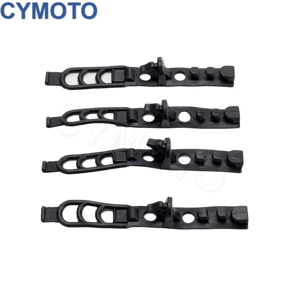 4 قطع من الأشرطة المطاطية للمصابيح الأمامية للدراجات النارية على الطرق الوعرة للدراجات النارية الرياضية المزدوجة العالمية والدراجات الترابية والمحركات العارية