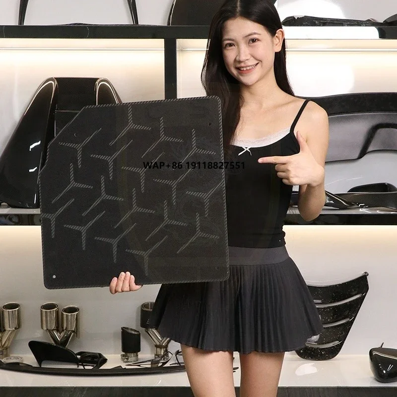 New Arrival Dry Carbon Fiber Velvet Interior Floor Foot Mat for  LP700 Upgrade to SVJ Style