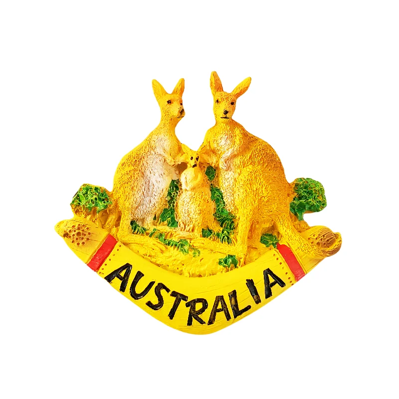 

Australia 3D Resin Fridge Magnet - Kangaroo Family Souvenir Cute Strong Magnet Home Decor Refrigerator Magnets