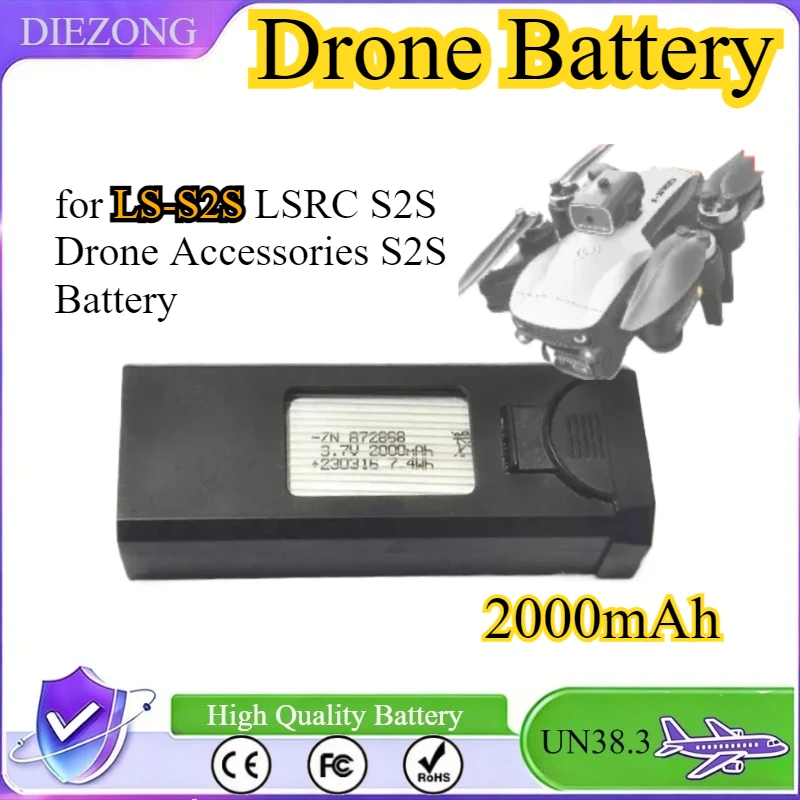

Аккумулятор для дрона 2000 мАч для LS-S2S LSRC S2S, аксессуары для дронов, запасная часть, оптовая продажа