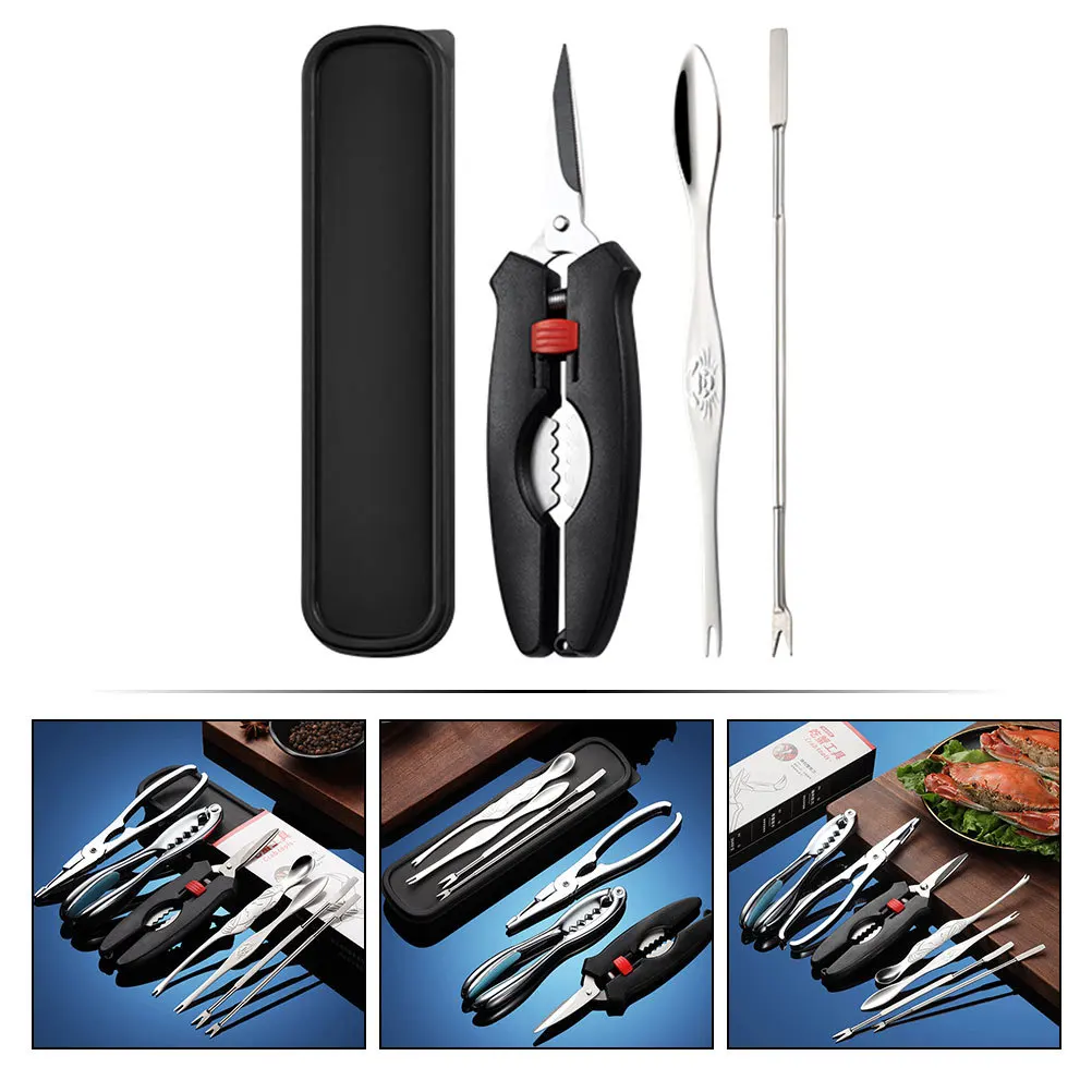 

1 set 1 Set Scissor Kit Ergonomic Non Slip Grip Corrosion Resistant For Seafood Tools Set Lobster Crab Scissors Crab Boil Party