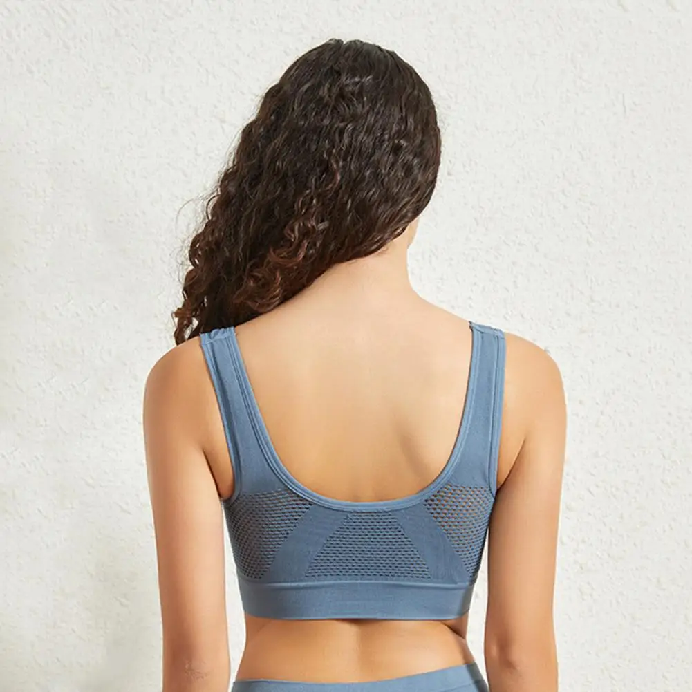 النساء الصدرية الجوف خارج لينة تنفس مطاطا رفع للصدمات امتصاص العرق اللاسلكية الرياضة اليوغا الركض الصدرية سيدة الملابس الداخلية