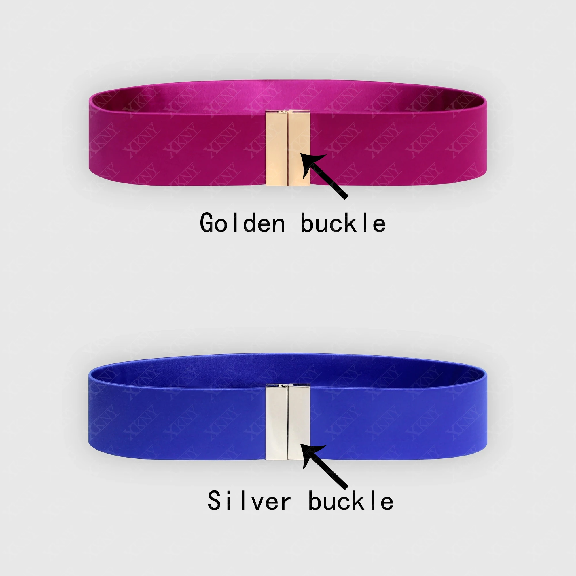 XCKNY Cintura lucida Pattinaggio in seta Sport Fitness Vita in plastica XClocKNYoung Cintura Decorazione Fibbia Vita Cintura decorativa lucida