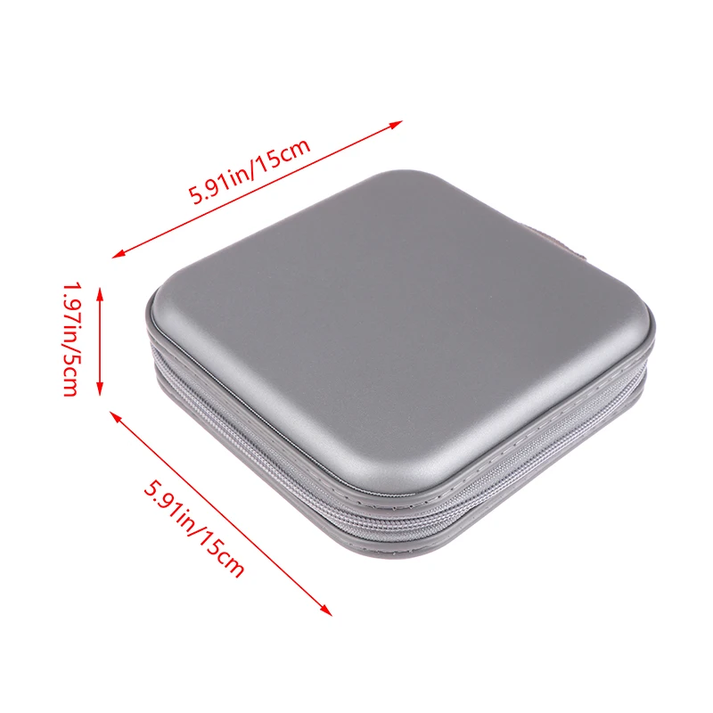 1Pc CD Case Portable Waterproof Compression CD Package 40 Disc Capacity For Home Office And Car Storage CD Packing Box