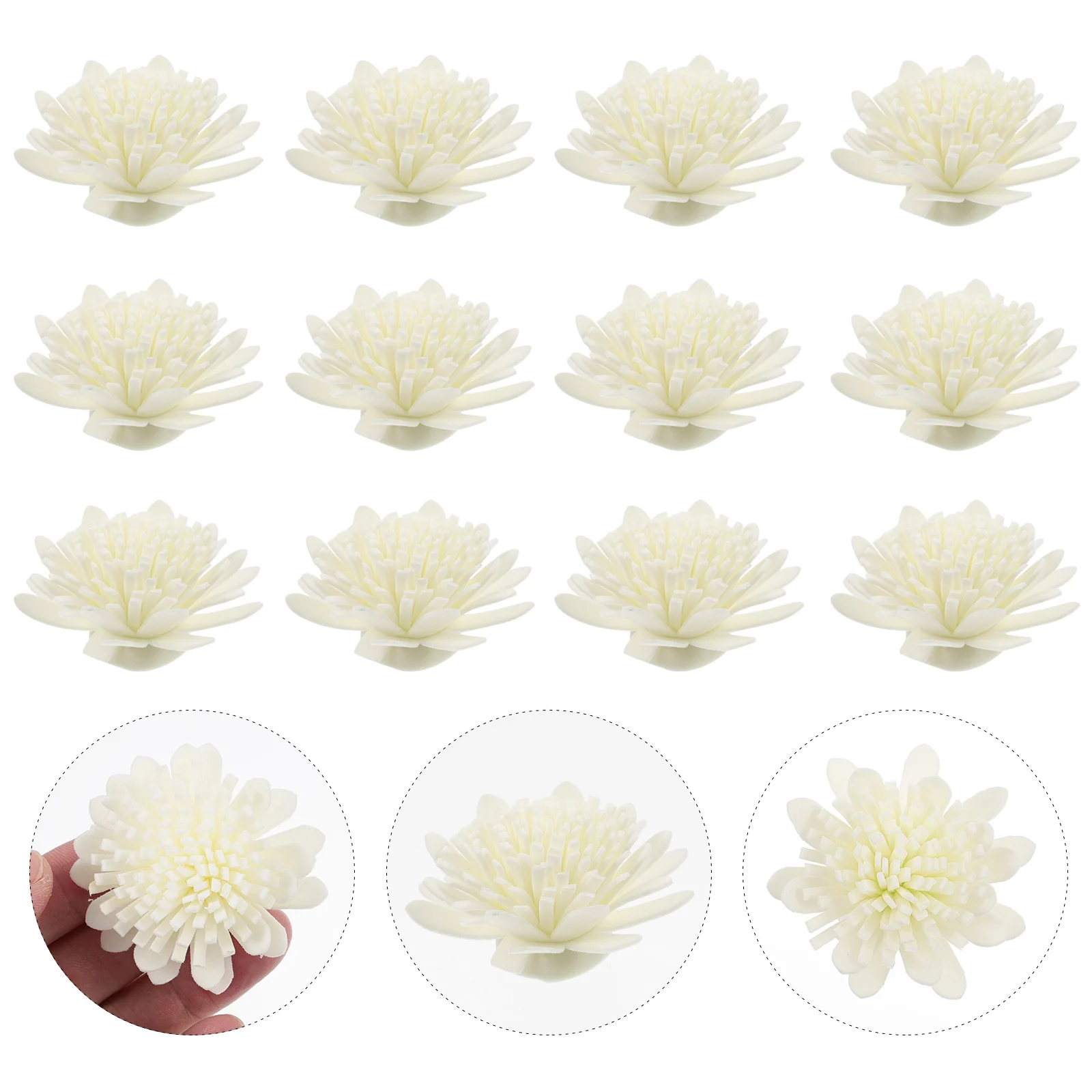 100 Pcs Diffuser Chrysanthemum Flowers Dried Artificial Aromatherapy Accessories Essential Oil Sticks HomeDecoration PE Material