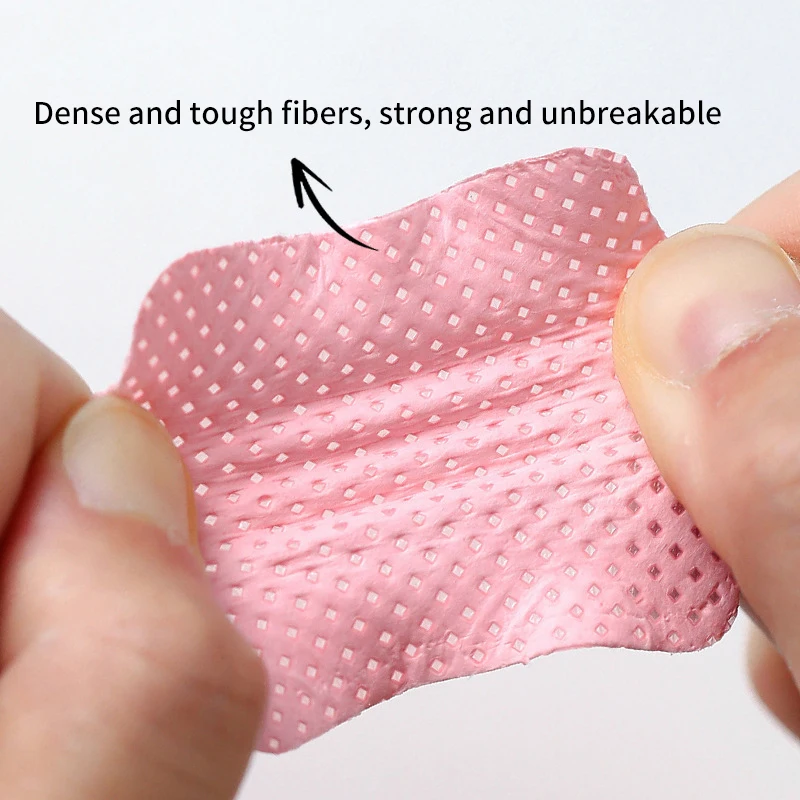 200/300Pcs Nail Polish Lash Glue Remover Lint Free Cotton Pads Heart Square Wipes Manicure Pedicure Cleaning Tool