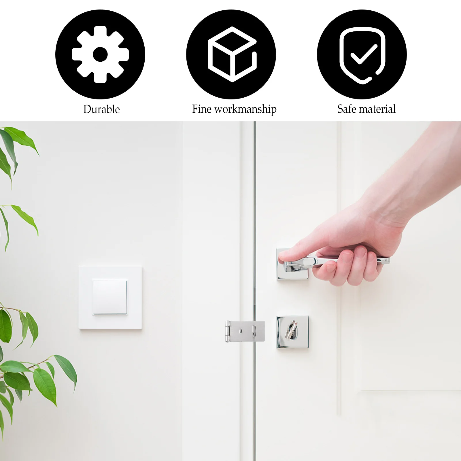 

2 set Security Padlock Door Hasp Latch 2 Sets Anti-Theft Safety Latch For Door Cabinet Gate Box Drawer Home Furniture Hardware