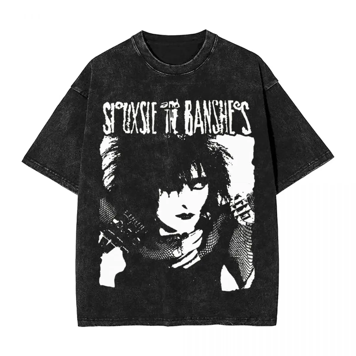 เสื้อยืดผู้ชาย siouxsie and The Banshees (4) ล้างเสื้อยืดฮิปฮอปฤดูร้อนเสื้อยืดออกแบบย้อนยุค Y2K เสื้อลำลองของขวัญ